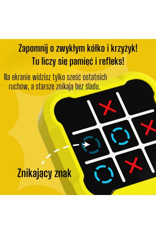 WOOPIE Gra Elektroniczna Kółko i Krzyżyk Logiczna Edukacyjna 4 Tryby Gry