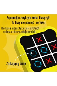 WOOPIE Gra Elektroniczna Kółko i Krzyżyk Logiczna Edukacyjna 4 Tryby Gry