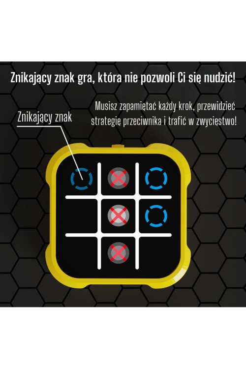 WOOPIE Gra Elektroniczna Kółko i Krzyżyk Logiczna Edukacyjna 4 Tryby Gry