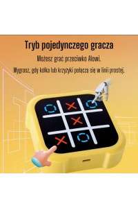WOOPIE Gra Elektroniczna Kółko i Krzyżyk Logiczna Edukacyjna 4 Tryby Gry