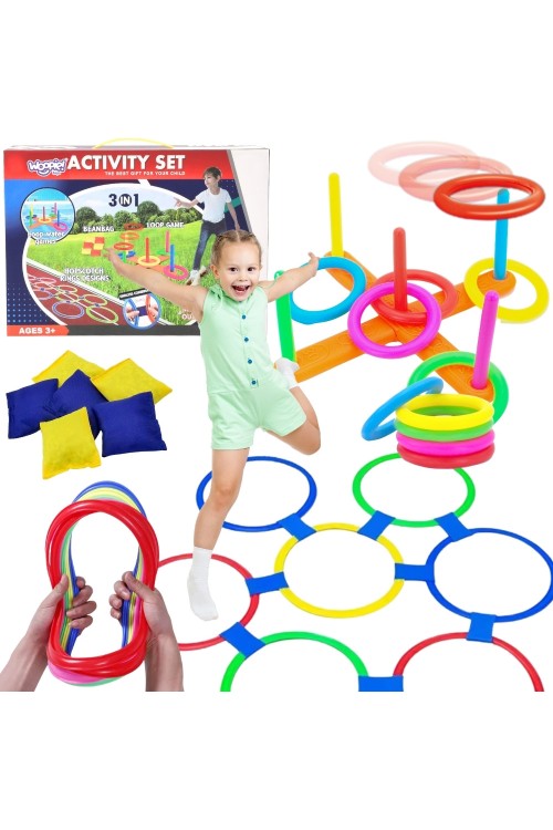 WOOPIE Zestaw 3w1 Serso Gra w Klasy Cornhole Rzut do Celu Woreczkami