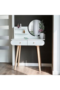 Duża nowoczesna toaletka kosmetyczna lustro półki ModernHome