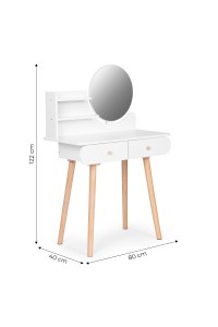 Duża nowoczesna toaletka kosmetyczna lustro półki ModernHome