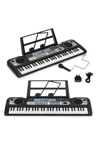 Duży keyboard pianino z mikrofonem dla dzieci + zasilacz