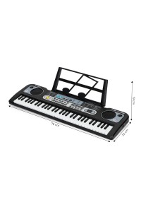 Duży keyboard pianino z mikrofonem dla dzieci + zasilacz