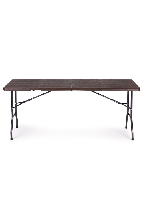 Zestaw cateringowy stół bankietowy 180 cm + 2 ławki brąz MultiGarden