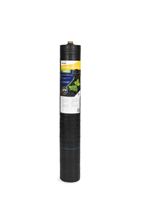 Agrowłóknina czarna agrotkanina UV 150g mata antychwastowa 1,6x20m kołki MulltiGarden