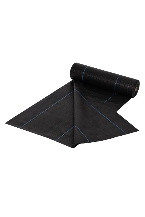 Agrowłóknina czarna agrotkanina UV 150g mata antychwastowa 1,6x20m kołki MulltiGarden