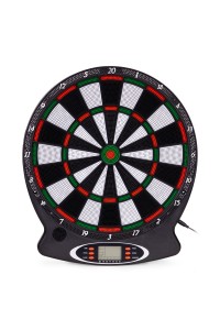Elektroniczna tarcza do darta gry w rzutki lotki tablica LCD 38 cm 18 gier zestaw 6 rzutek