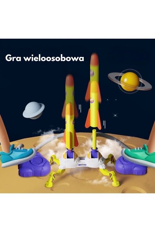 WOOPIE Podwójna Wyrzutnia Rakiet Piankowych 6 szt.