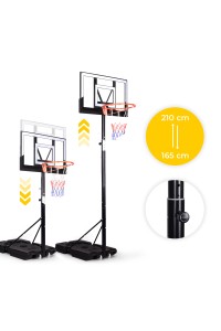 Kosz do koszykówki regulowany do 305 cm wolnostojący tablica obręcz MOVEPRO