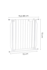 Bramka barierka zabezpieczająca 75-83 cm na schody i drzwi stal biała ECOTOYS