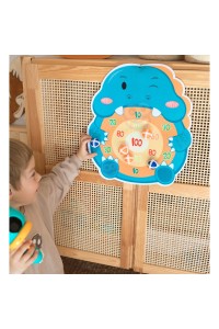 WOOPIE Gra w Rzutki Pistolet Dinozaur na Kulki Rzepy Tarcza Punkty Strzelanie