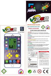 WOOPIE Elektroniczna Gra Mini Tetris Kieszonkowa Wersja