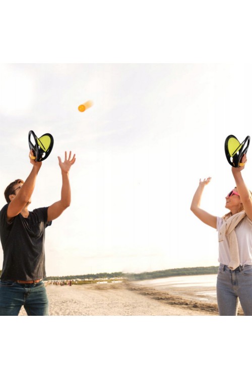 WOOPIE Catch Ball Gra Zręcznościowa Rzucaj Łap Paletka+ 2 Piłki