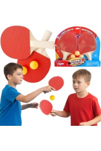 WOOPIE Paletki Rakietki Do Ping Pong Tenisa Stołowego Zestaw + 3 Piłeczki