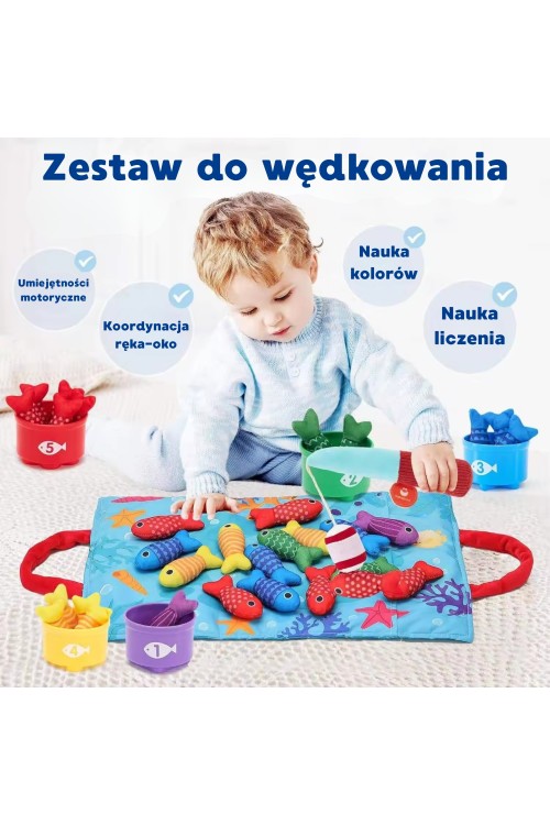 WOOPIE Zestaw Małego Wędkarza Nauka Liczenia 22 El.
