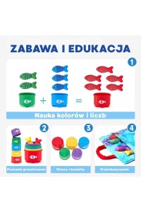 WOOPIE Zestaw Małego Wędkarza Nauka Liczenia 22 El.