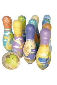 WOOPIE Gra Zręcznościowa Kręgle Miękkie Soft Dinozaury Zestaw 12el.