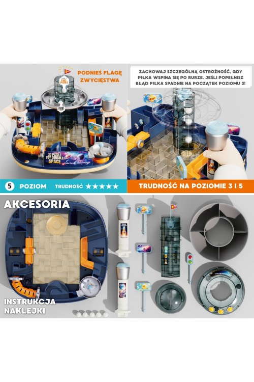 WOOPIE Kosmiczny Labirynt 3D Gra Zręcznościowa Konsola