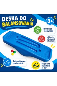 WOOPIE Niebieska Deska do Balansowania Równoważnia Sensoryczna Labirynt