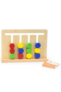 VIGA Gra Logiczna Odwzoruj Kolory i Figury Sorter Montessori