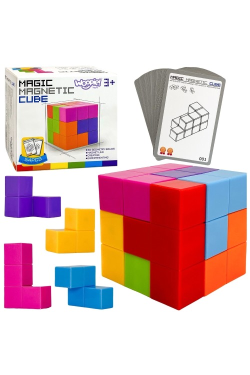 WOOPIE Układanka Kostka Tetris Z Zestawem Kart