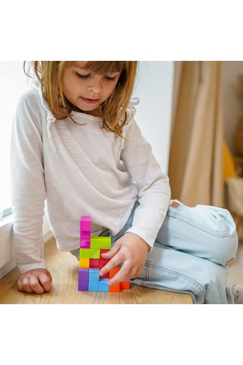 WOOPIE Układanka Kostka Tetris Z Zestawem Kart