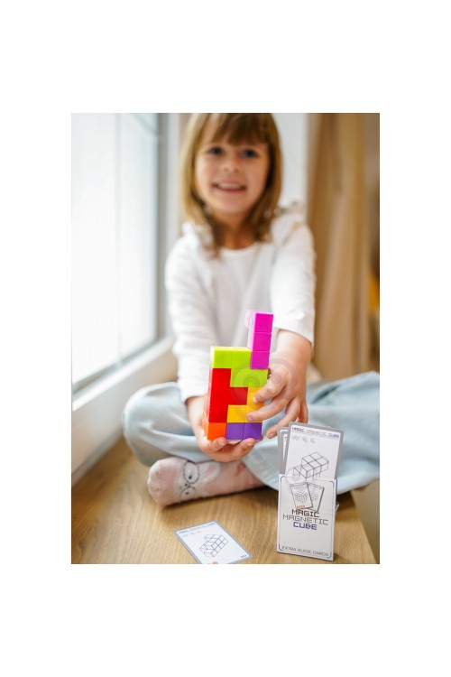 WOOPIE Układanka Kostka Tetris Z Zestawem Kart