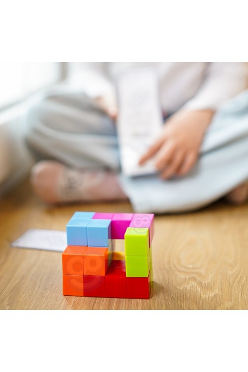 WOOPIE Układanka Kostka Tetris Z Zestawem Kart
