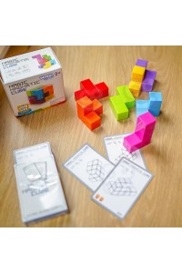 WOOPIE Układanka Kostka Tetris Z Zestawem Kart
