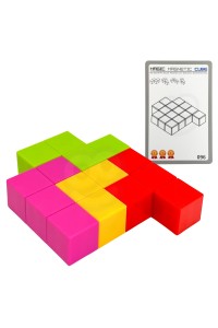 WOOPIE Układanka Kostka Tetris Z Zestawem Kart