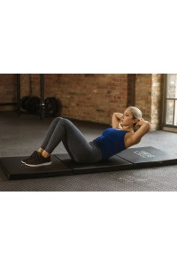 Materac gimnastyczny czarny do ćwiczeń fitness 182x60 cm MOVEPRO