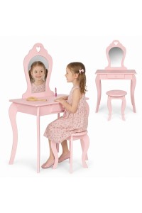 Toaletka dziecięca duża z lustrem dla dziewczynki ECOTOYS