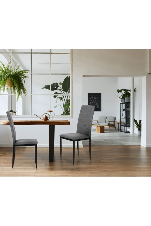 Komplet 4 krzeseł krzesło do jadalni i salonu szare ModernHome