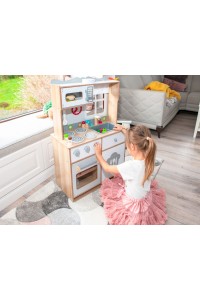 Drewniana kuchnia dla dzieci dodatkowe akcesoria ECOTOYS