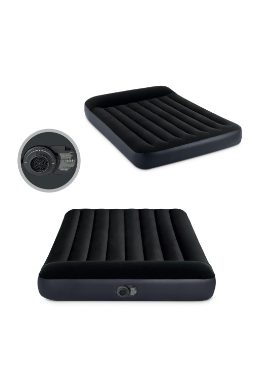 Materac dmuchany 191x137 cm dwuosobowy z pompką łóżko welur INTEX 64148ND