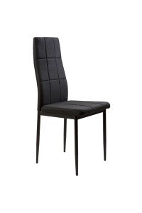 Zestaw krzesła krzesło tapicerowane do jadalni i salonu 4 sztuki czarne ModernHome