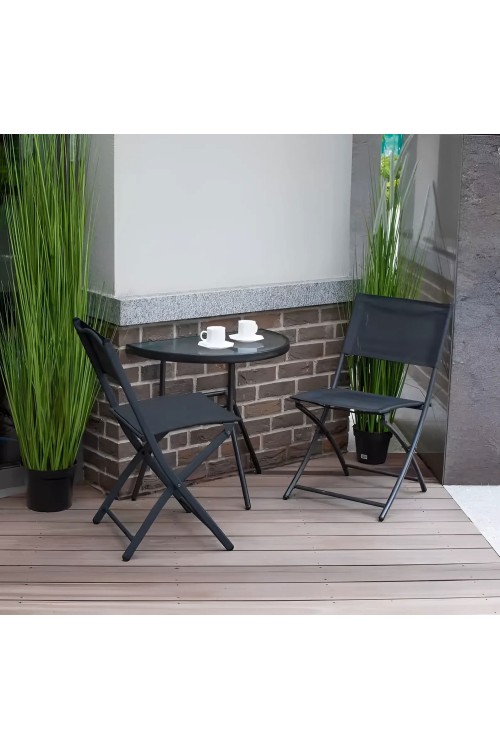 Stolik półokrągły szklany kawowy na balkon taras patio MultiGarden