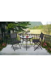 Stolik półokrągły szklany kawowy na balkon taras patio MultiGarden