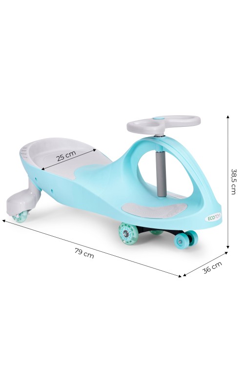 Jeździk grawitacyjny pojazd dla dzieci koła LED niebieski ECOTOYS
