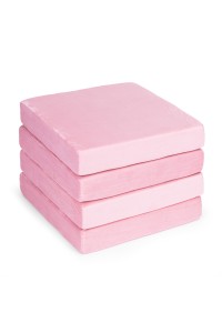 Sofa składana modułowa dla dzieci duża 2-osobowa DIY 10 miękkich poduch - różowa ECOTOYS
