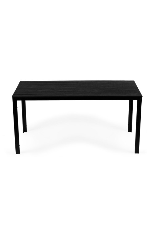 Stół ogrodowy 6-osobowy 156x78 cm polywood meble na taras czarny MultiGarden