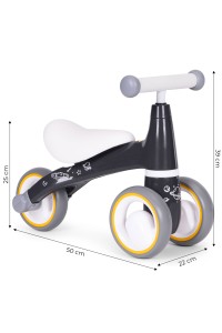 Rowerek biegowy dla dzieci bezpieczna konstrukcja koła EVA "Kosmiczny" ECOTOYS