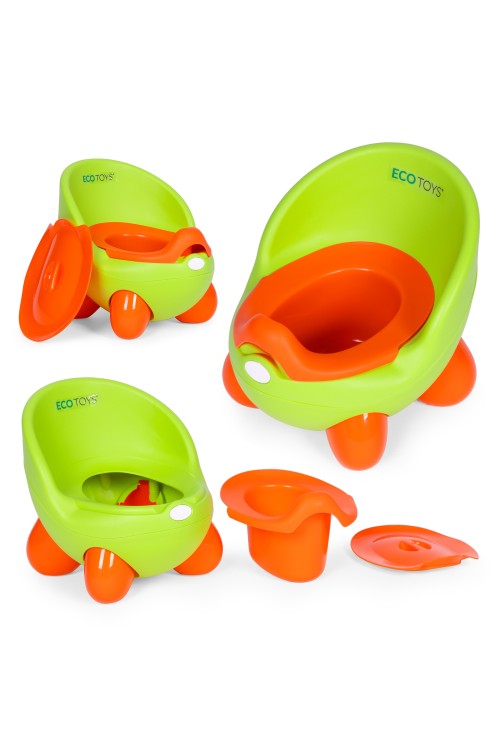 Nocnik toaleta sedes dla dzieci wyjmowany wkład antypoślizgowe nóżki zielony ECOTOYS