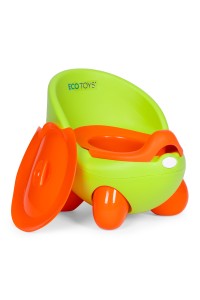 Nocnik toaleta sedes dla dzieci wyjmowany wkład antypoślizgowe nóżki zielony ECOTOYS