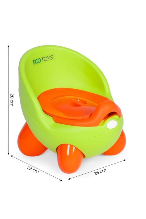 Nocnik toaleta sedes dla dzieci wyjmowany wkład antypoślizgowe nóżki zielony ECOTOYS