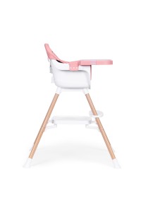 Fotelik krzesełko do karmienia dzieci 2w1 różowy ECOTOYS
