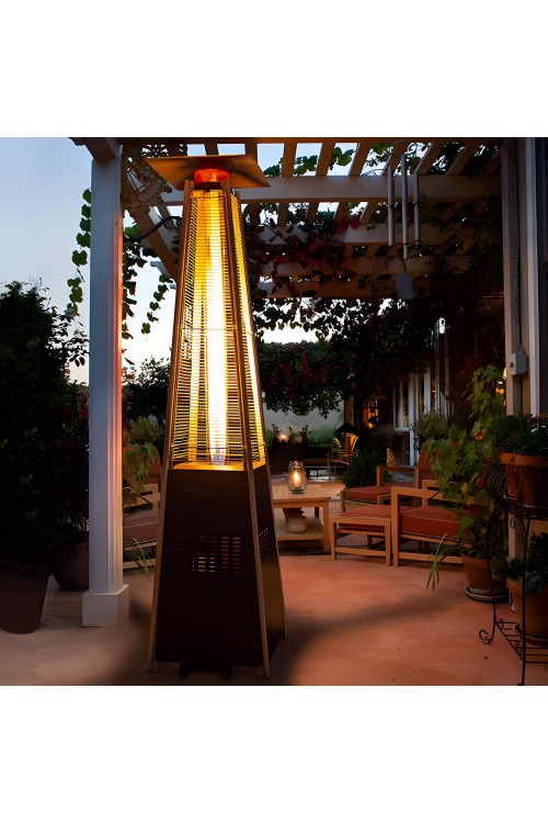 Ogrzewacz parasol gazowy grzejnik 13 kW szklany na ogród patio reduktor wąż pokrowiec MultiGarden