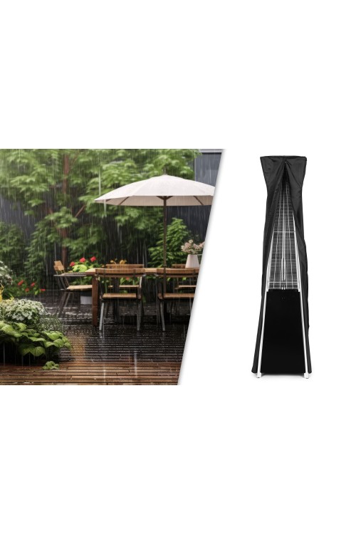 Ogrzewacz parasol gazowy grzejnik 13 kW szklany na ogród patio reduktor wąż pokrowiec MultiGarden